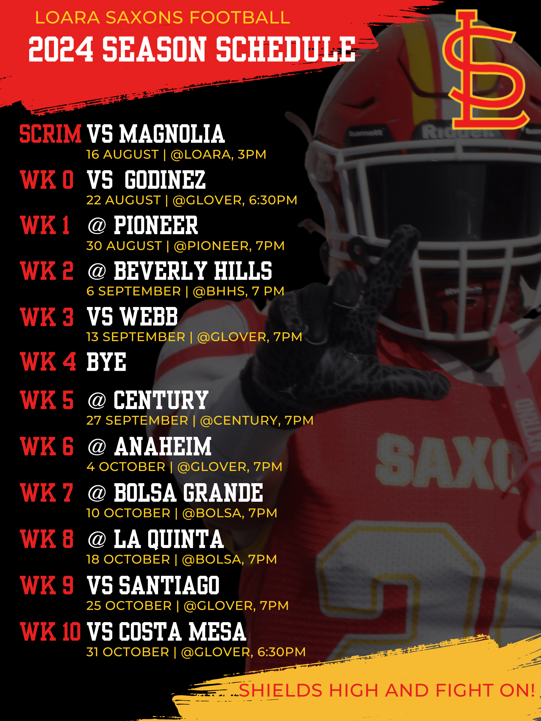 2024 Football Schedule