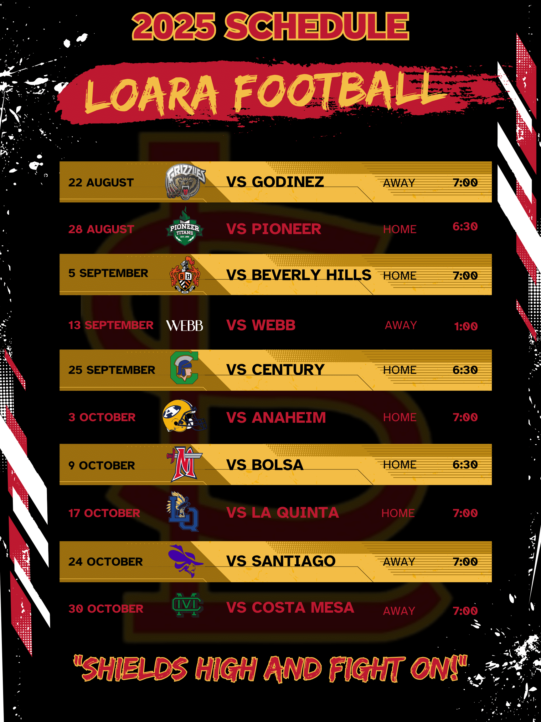 2024 Football Schedule